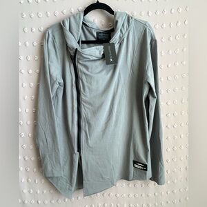 NWT SuperX Men’s Full Zip Long Sleeve Training Hoodie Sz M Grey